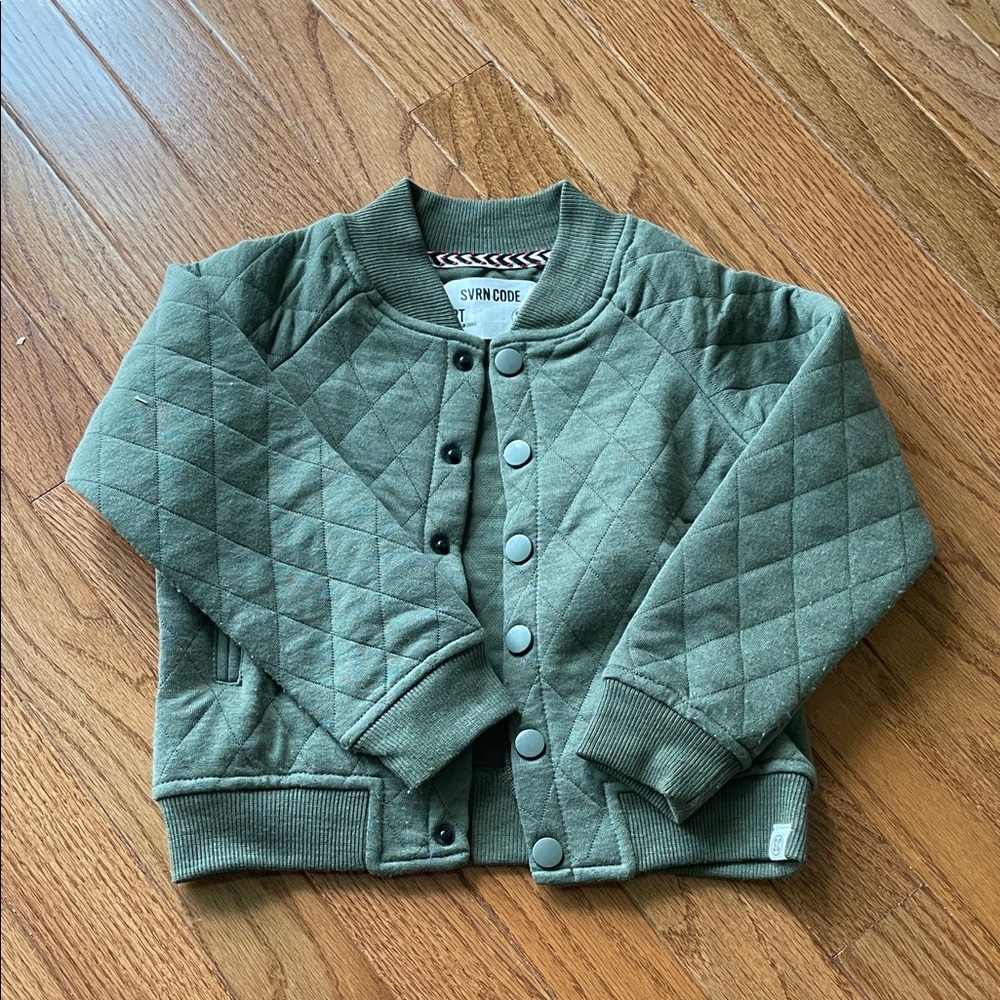 Sovereign Code Kids Quilted Jacket - Olive Green